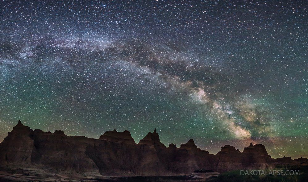Badlands Milky Way Panorama