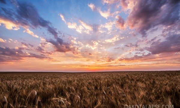 July sunset in South Dakota.